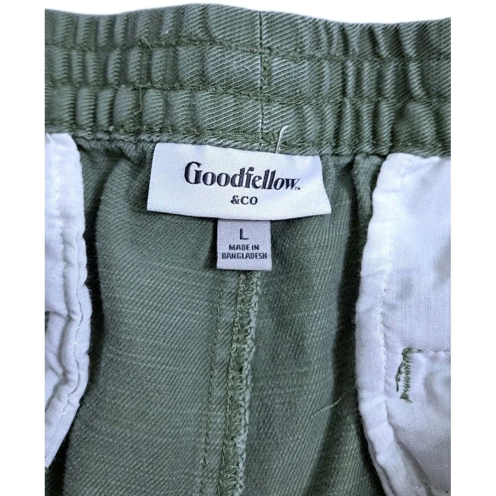Goodfellow Men's Large Drawstring Pull On Green Shorts Beach Summer Gym Run
